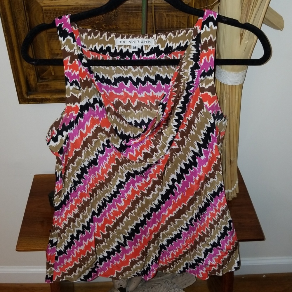 $5 ITEM. Trina Turk top, size medium. MUST BUNDLE WITH TWO OTHER ITEMS